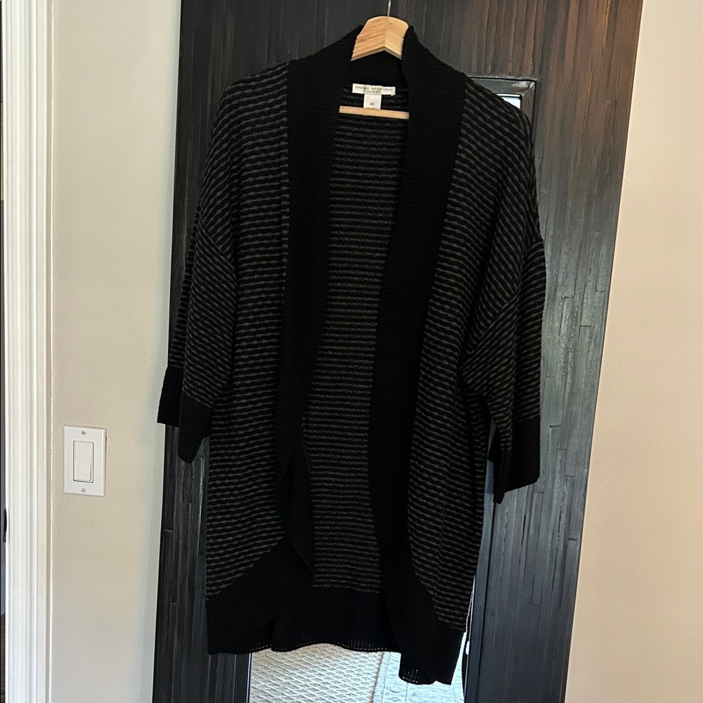 Sarah Spencer Black and Gray Women's Cardigan